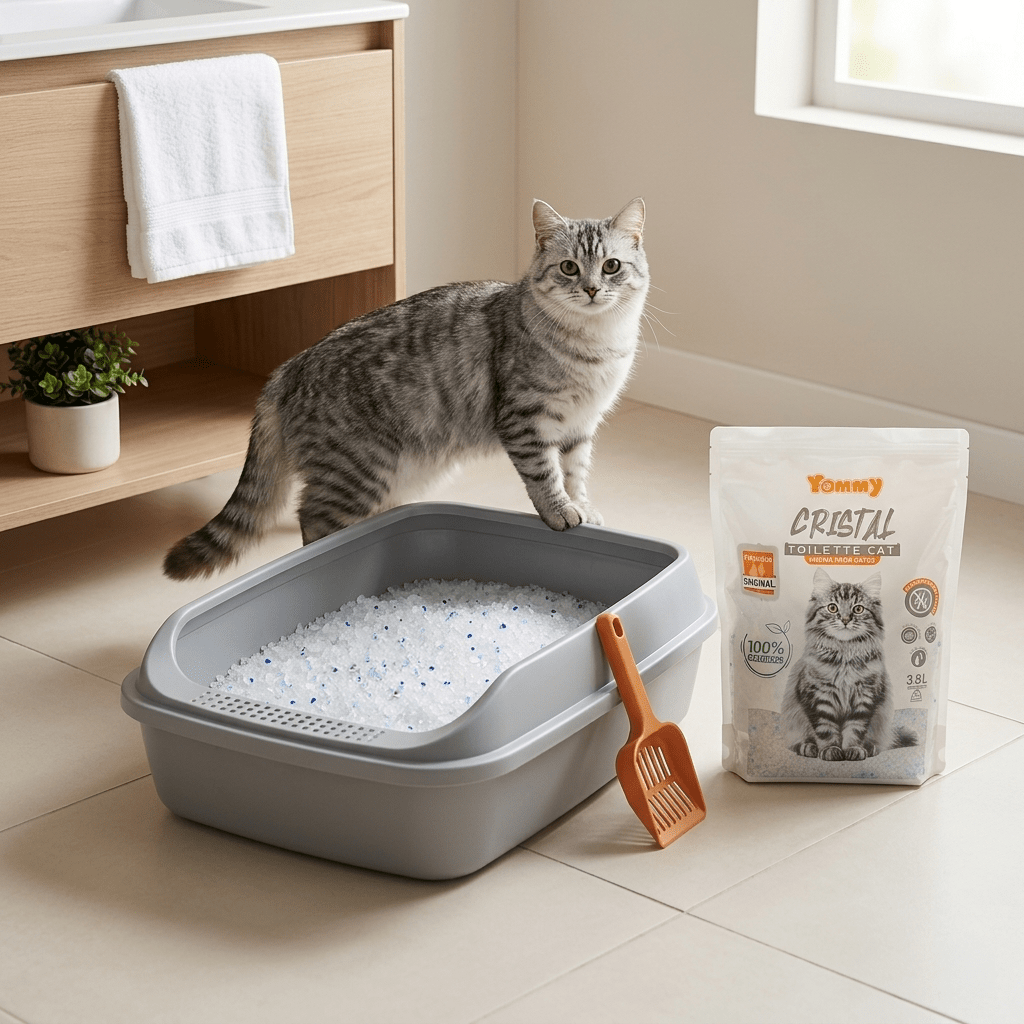 Arena para Gatos de Cristal 3.8L con Fragancia Arena higiénica para gatos arena - Sweet Home