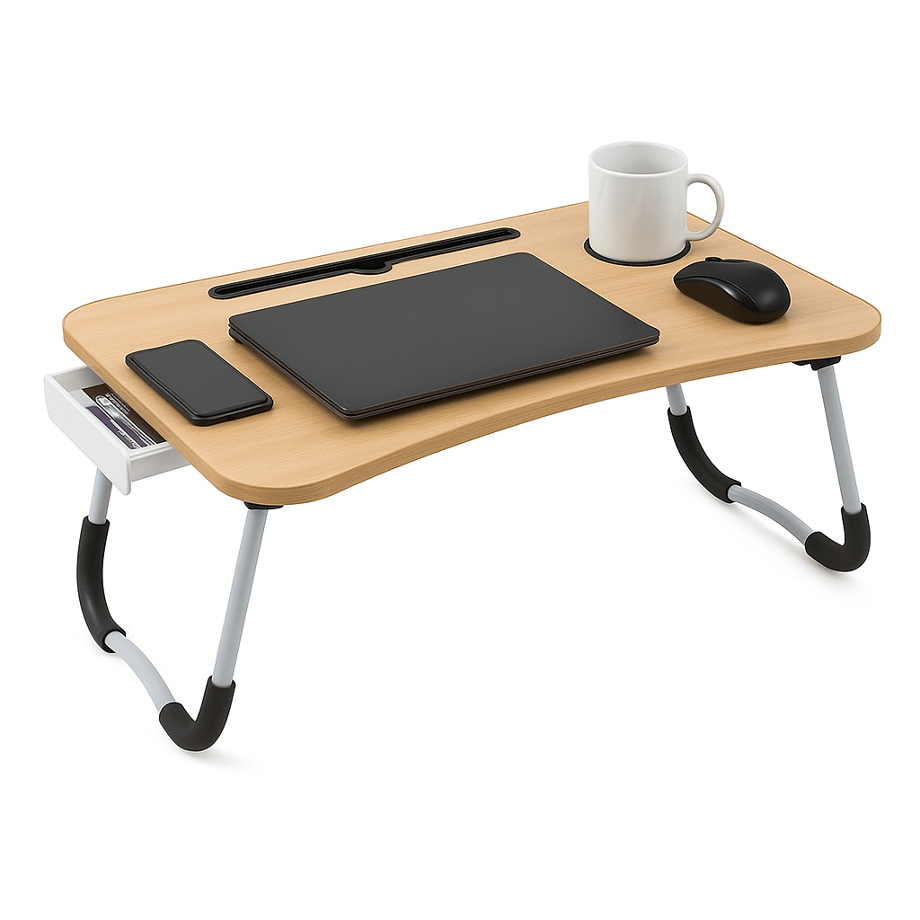 Bandeja para Portátil de Madera y Metal – Escritorio Ergonómico - Sweet Home