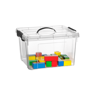 Caja de Almacenaje 24L Plastic Forte con Tapa y Asa - Sweet Home