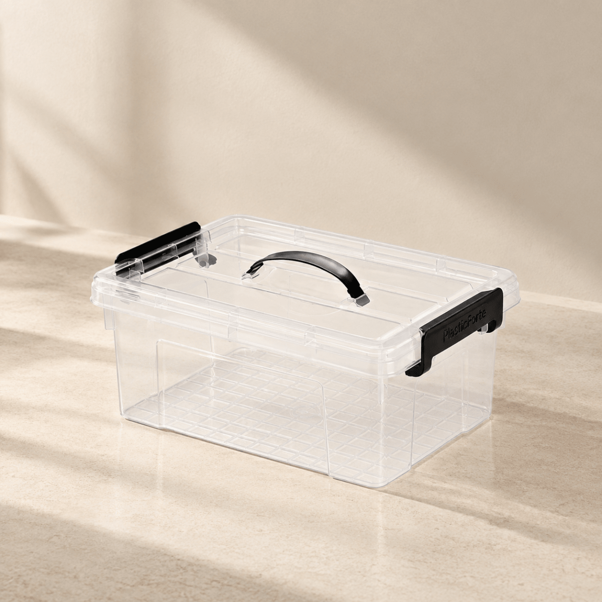 Caja de Almacenaje 8.5L Plastic Forte con Tapa y Asa Cajas de plástico almacenaje Caja con Tapa - Sweet Home