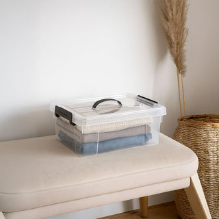 Caja de Almacenaje 8.5L Plastic Forte con Tapa y Asa - Sweet Home