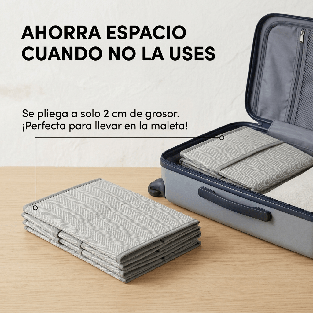 Caja Organizadora de Tela Plegable 25x15x12 cm - Organizador Multiusos 7 Compartimentos - Sweet Home