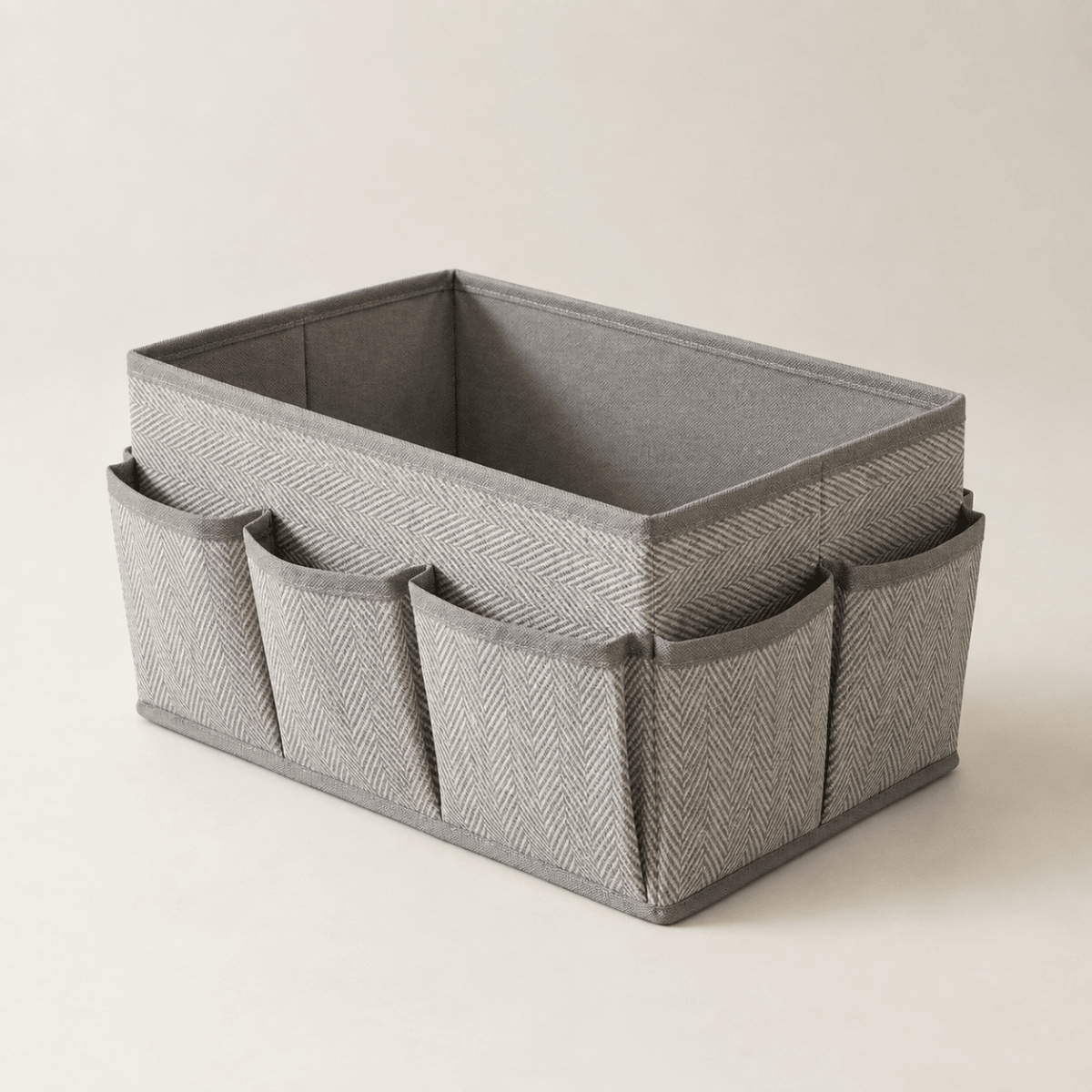Caja Organizadora de Tela Plegable 25x15x12 cm - Organizador Multiusos 7 Compartimentos Contenedores para almacenaje Caja de Almacenaje - Sweet Home