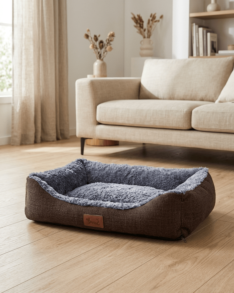 Cama Antiestrés de Felpa para Perros y Gatos | Suave y Lavable Cama de viaje - Sweet Home