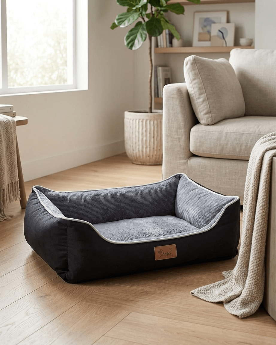 Cama Cuna para Perros Gris | Suave, Lavable y Cómoda Camas para mascotas Cama de viaje - Sweet Home