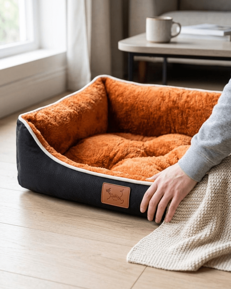 Cama Cuna para Perros Naranja y Negra - Resistente y Lavable (3 Tamaños) Camas para perros ama - Sweet Home