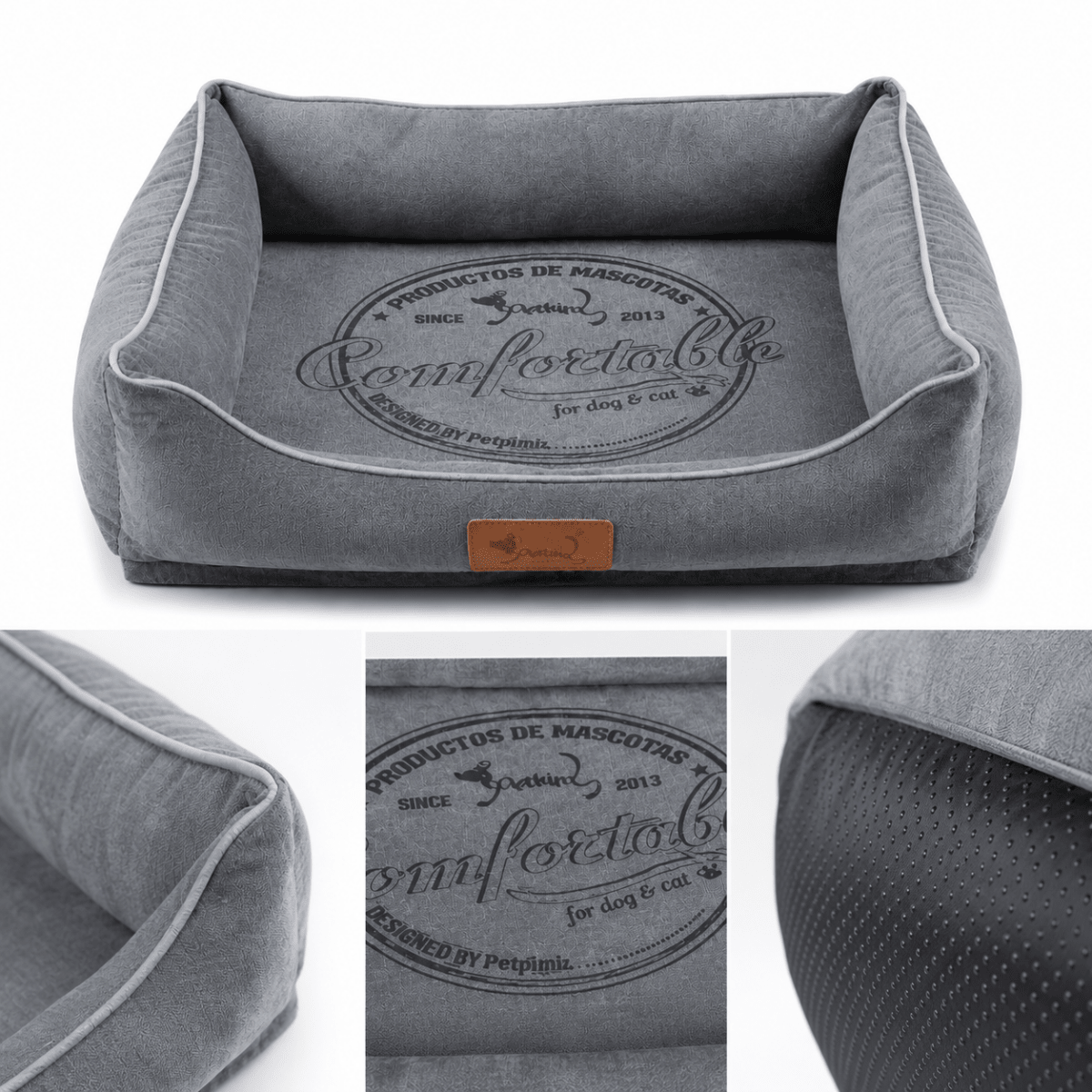 Cama para Perros y Gatos Gris Medio | Suave y Relajante Camas para perros Cama - Sweet Home