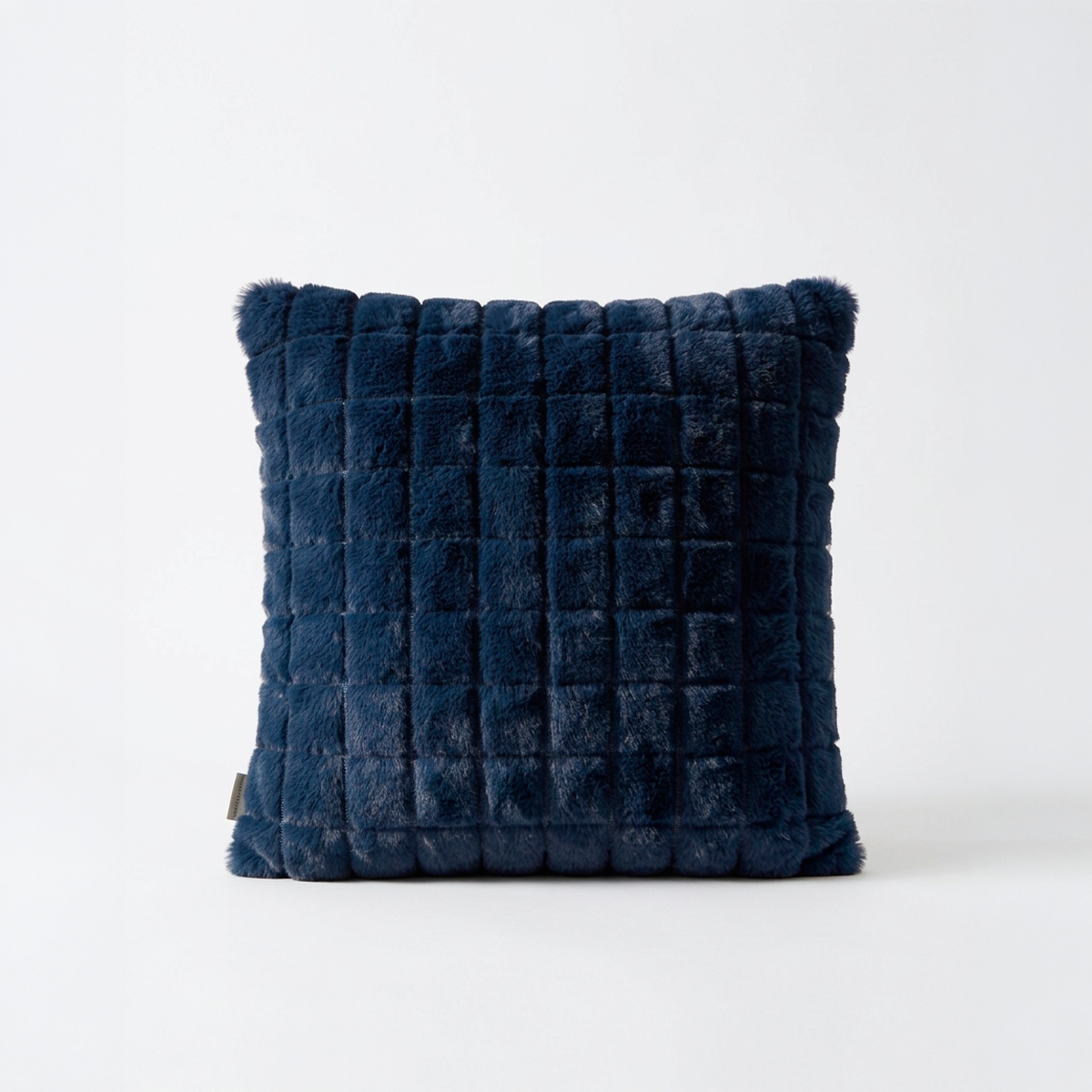 Cojín Decorativo de Pelo Azul Marino 45cm