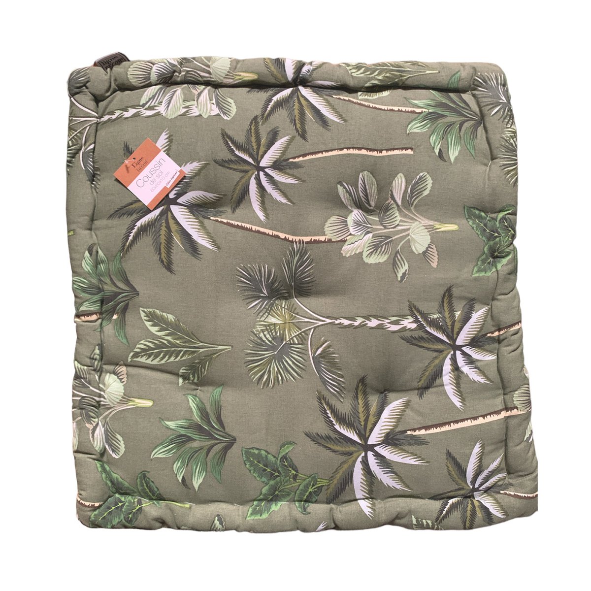 Cojín De Suelo Estampado Palmeras Verde 45cm - Sweet Home