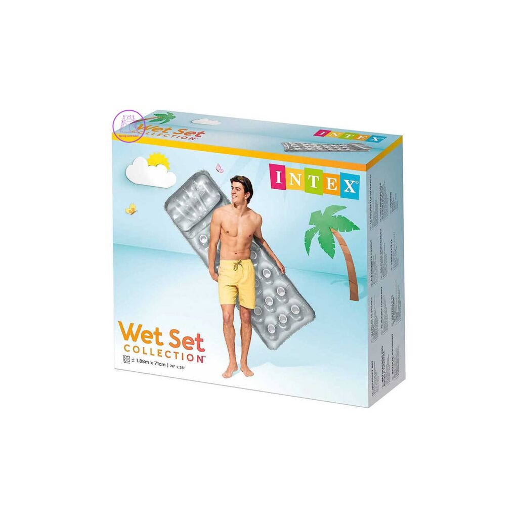 Colchoneta Hinchable Intex Plateada para Piscina - Sweet Home