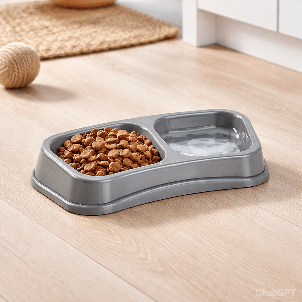 Comedero Doble para Perros y Gatos | Plástico Resistente y Antideslizante - Sweet Home