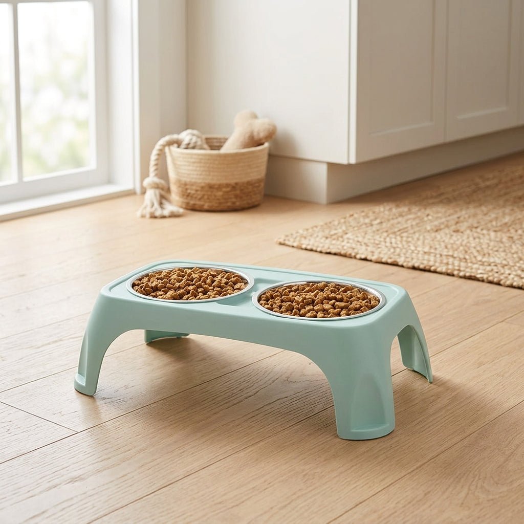 Comedero Elevado Doble para Perros y Gatos comedero Comederos - Sweet Home