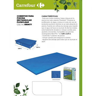 Cubierta para piscina 304x205 cm - Azul - Sweet Home