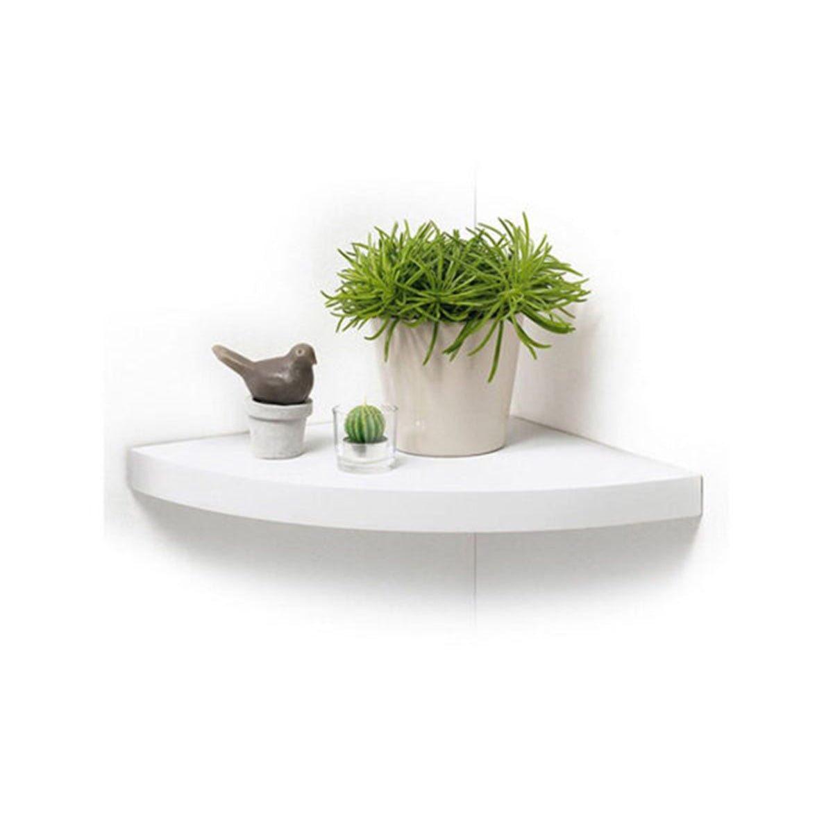 Estante Flotante de Esquina Redonda 25cm - Sweet Home