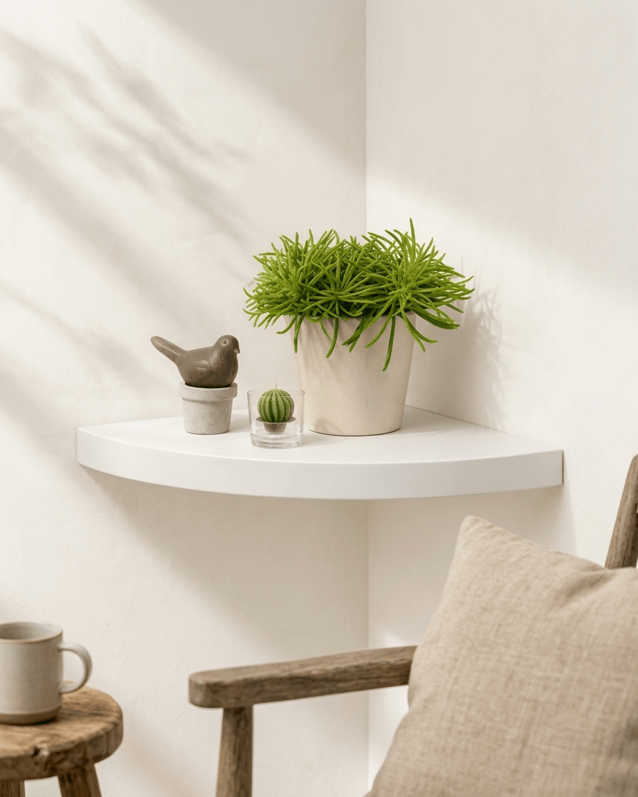 Estante flotante esquinero 25 cm Estantes y estanterías de pared de esquina decoración de hogar - Sweet Home