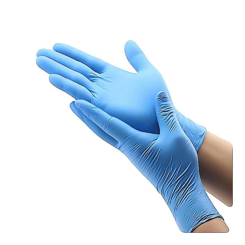 Guantes de nitrilo desechables sin polvo - Caja de 100 unidades - Azul o negro Guantes desechables ferreteria - Sweet Home