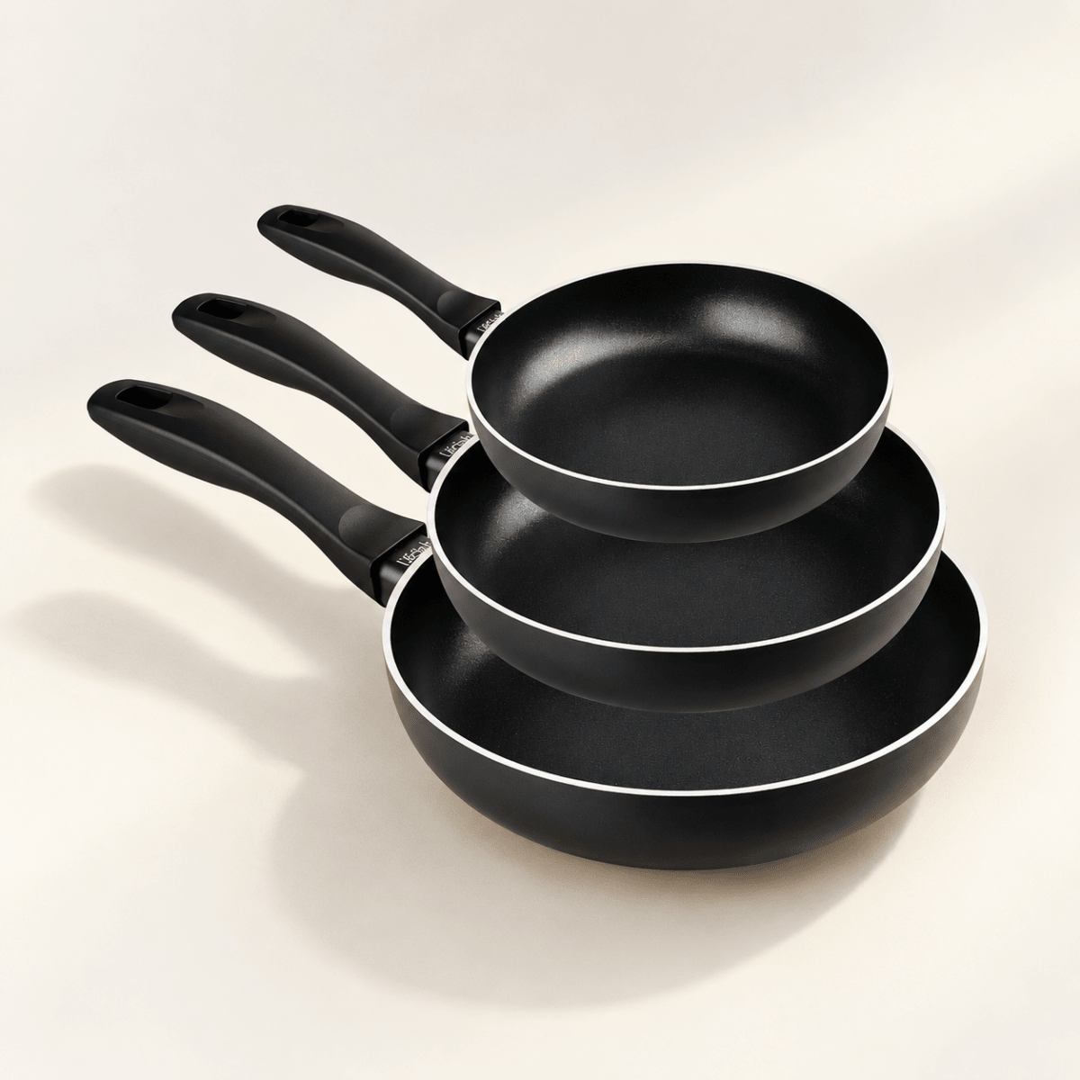 Juego de 3 Sartenes Antiadherentes LUXE de Aluminio - 20, 24 y 26 cm Sartenes para freír juego de sarten - Sweet Home