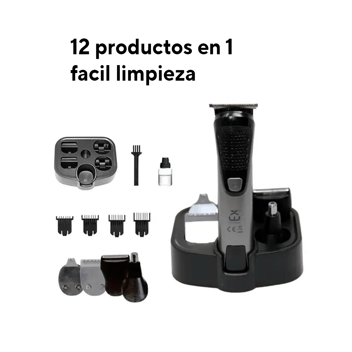 Kit Cortadora de Barba y Cabello 12 en 1 - Máquina Profesional con 4 Peines Guía - Sweet Home