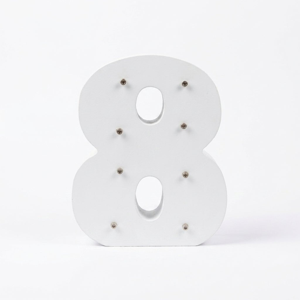 Numero de madera con luces LED | Decoración infantil y eventos números y letras para casas decoracion de cuarto - Sweet Home