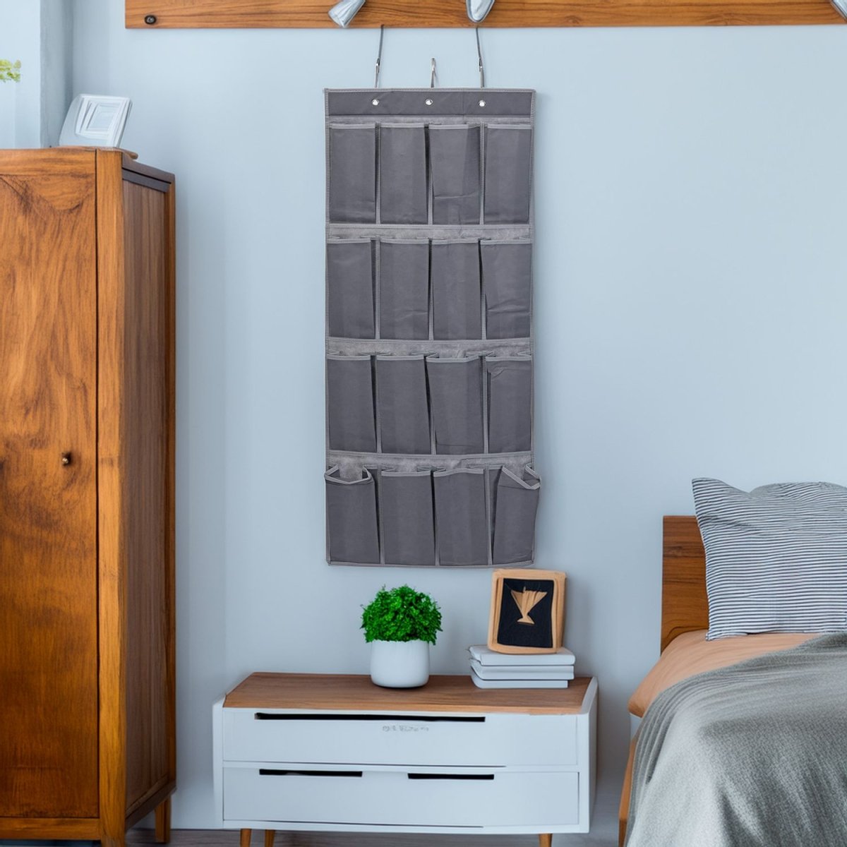 Organizador Colgante de Puerta y Armario | 16 Bolsillos | Gris Antracita - Sweet Home