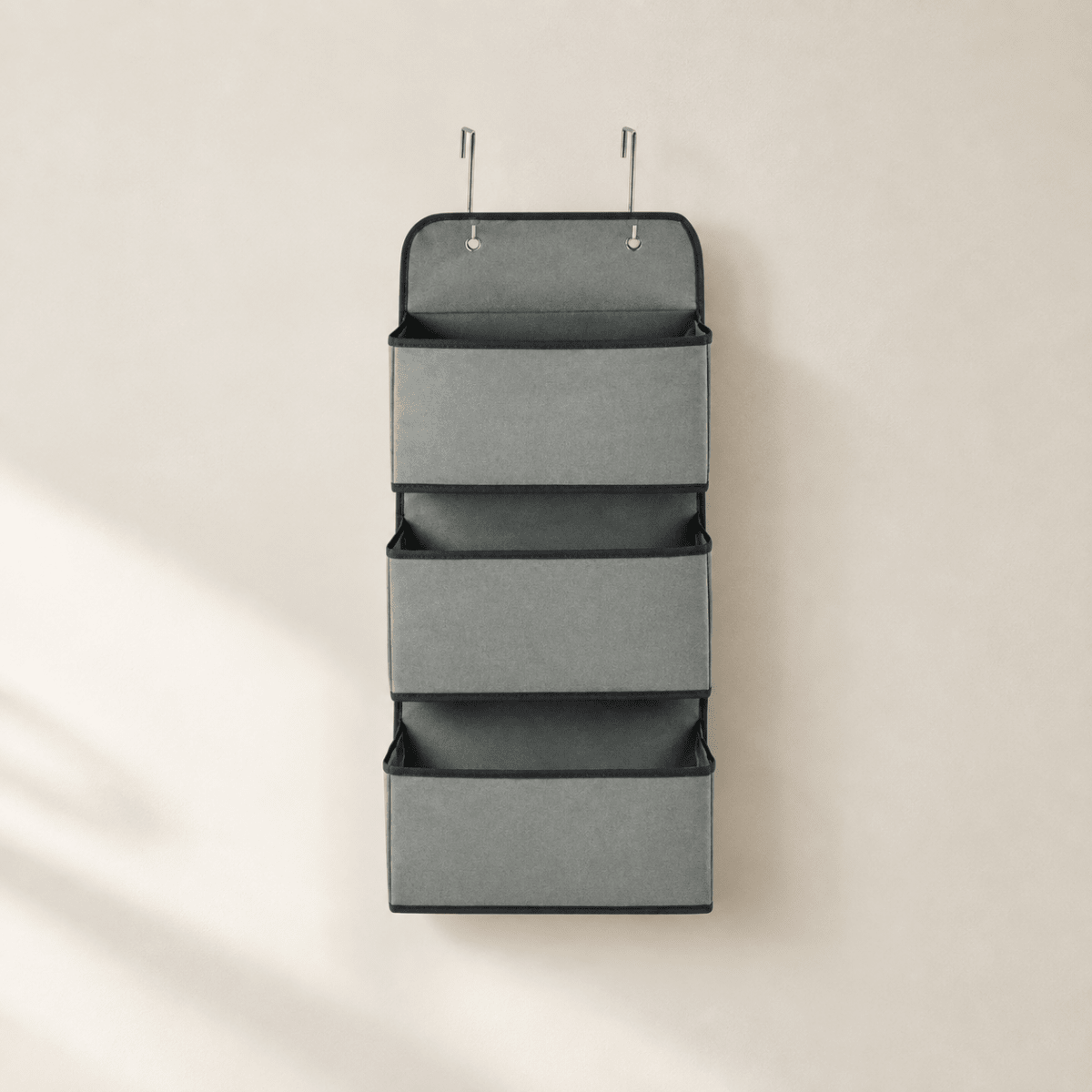 Organizador Colgante de Tela con 3 Bolsillos (65x30cm) - Gris | Ahorro de Espacio para Armario y Bebé Organizadores de armario Bolsa de almacenaje - Sweet Home