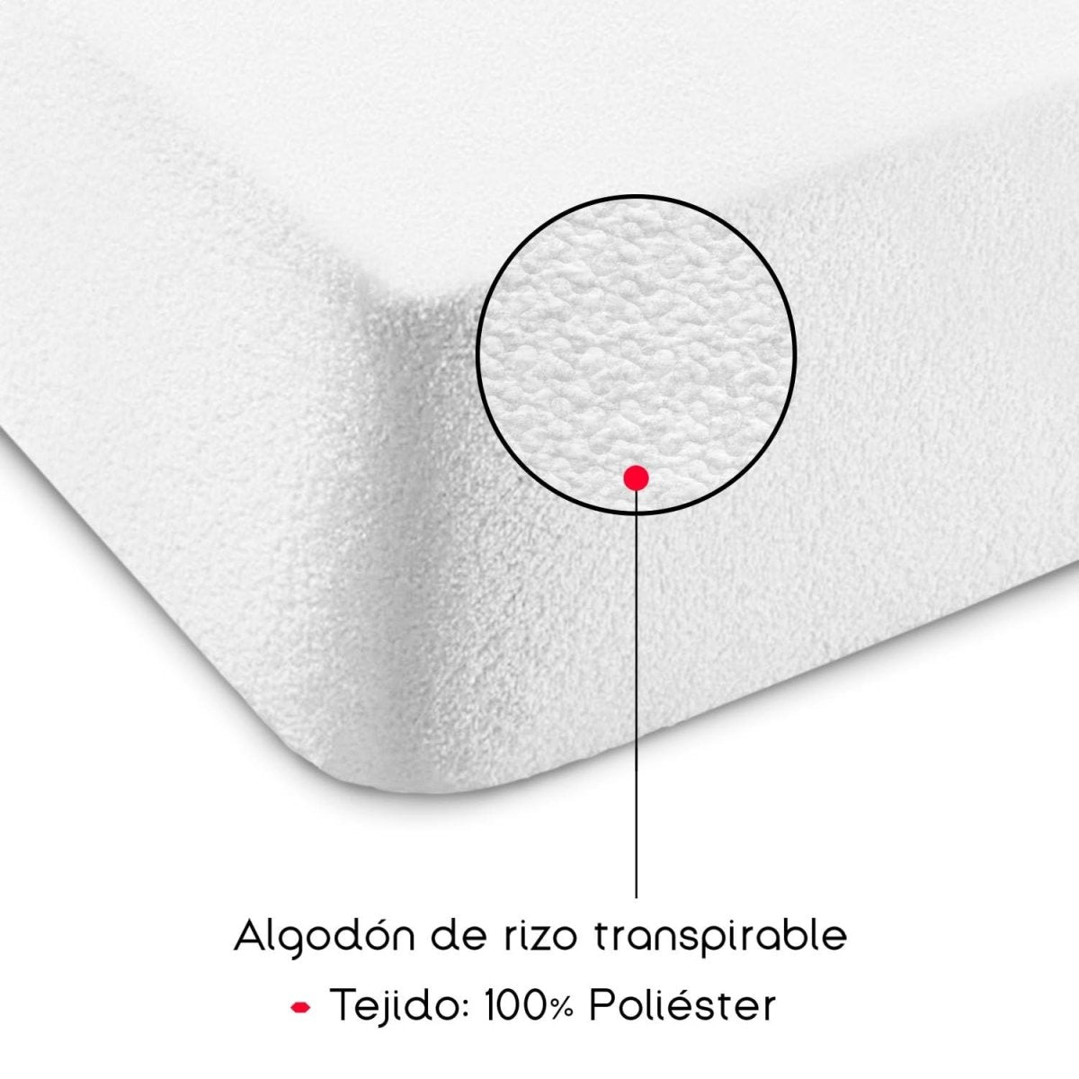 Protector Colchón Rizo 135 cm Impermeable y Transpirable | Ajustable - Sweet Home
