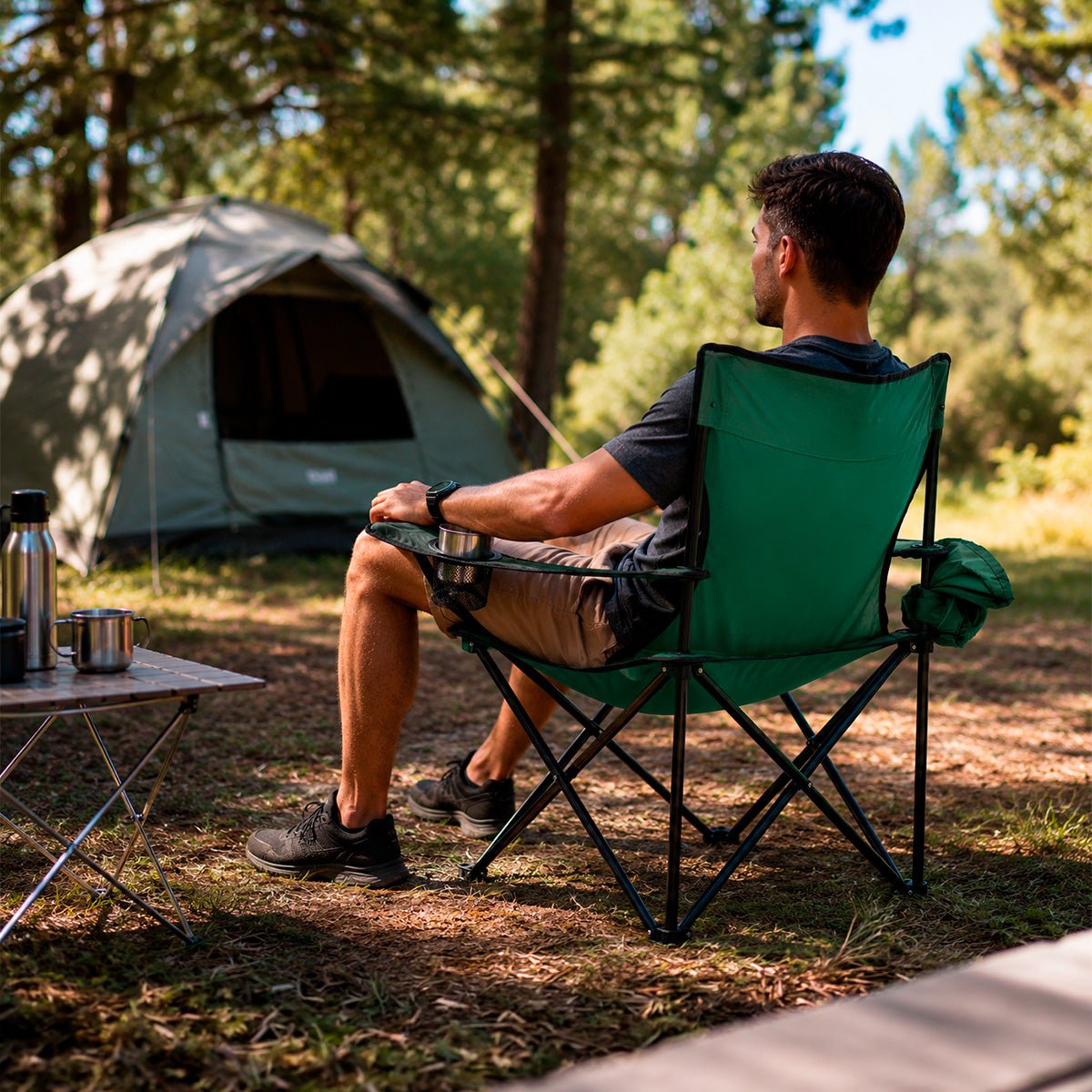 Silla Plegable de Camping con Portavasos Sillas plegables Sillas - Sweet Home