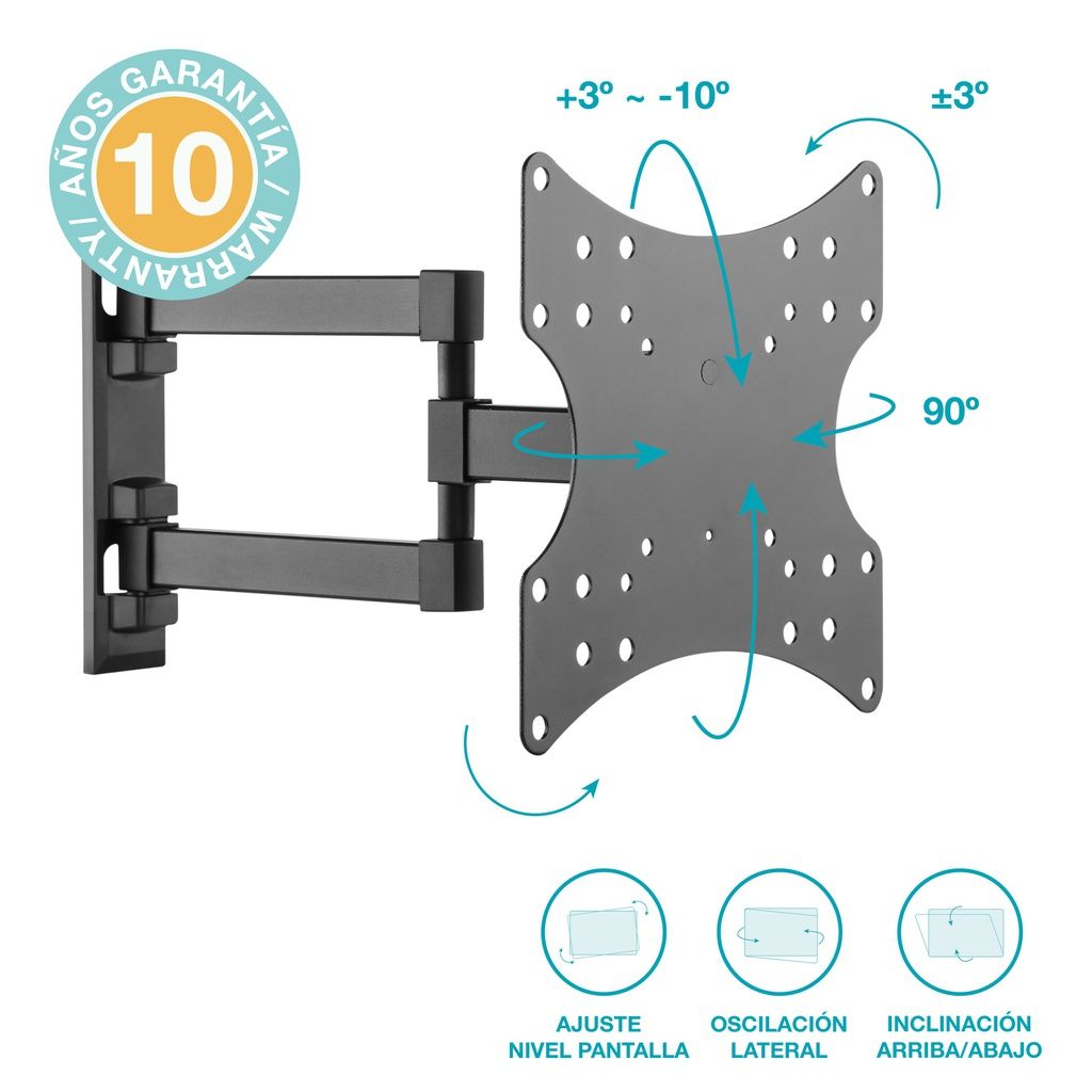 Soporte Tv Pared Giratorio Brazo Doble 23" - 42" - Sweet Home