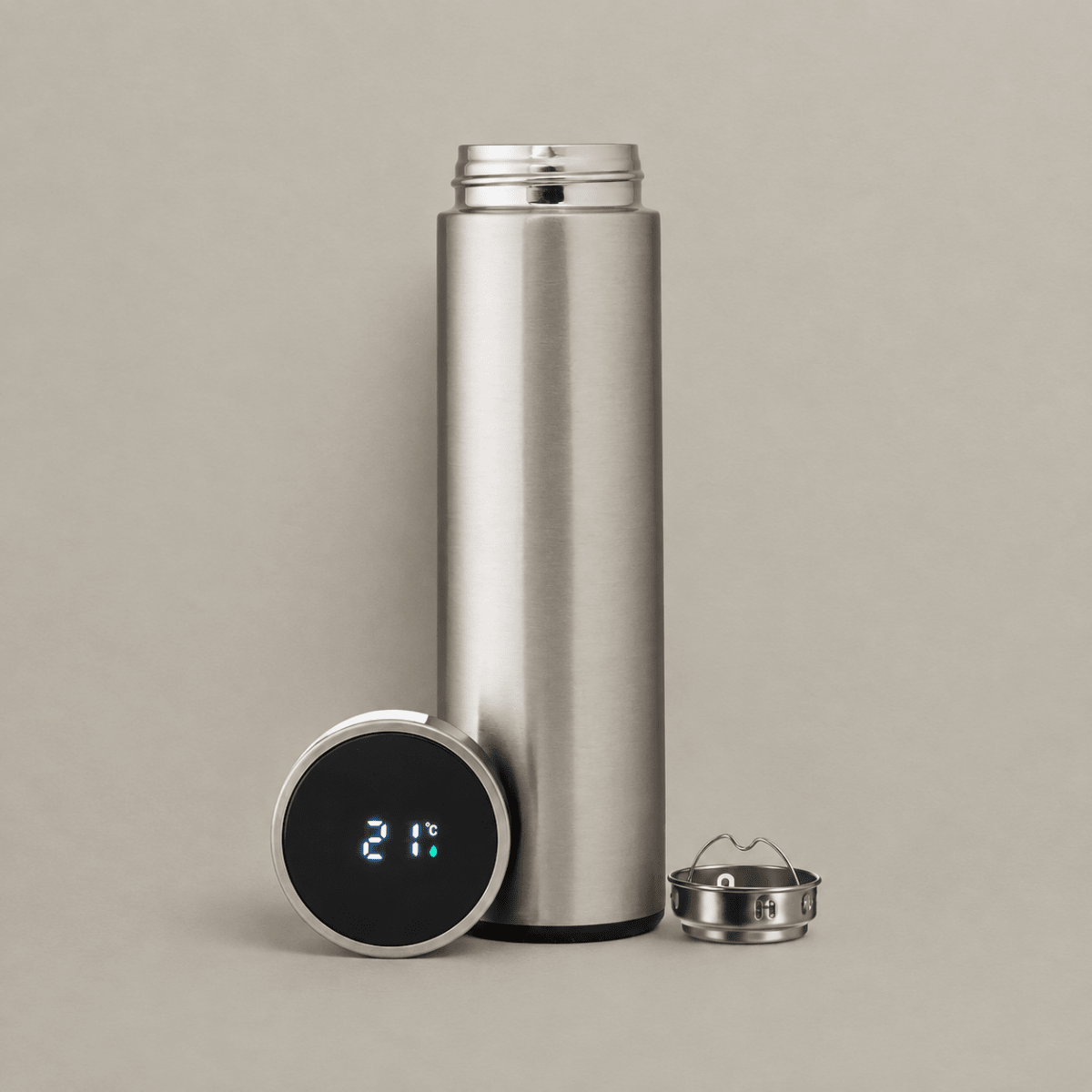 Termo inteligente 400 ml de acero inoxidable con pantalla LED de temperatura Botella térmica Botella - Sweet Home