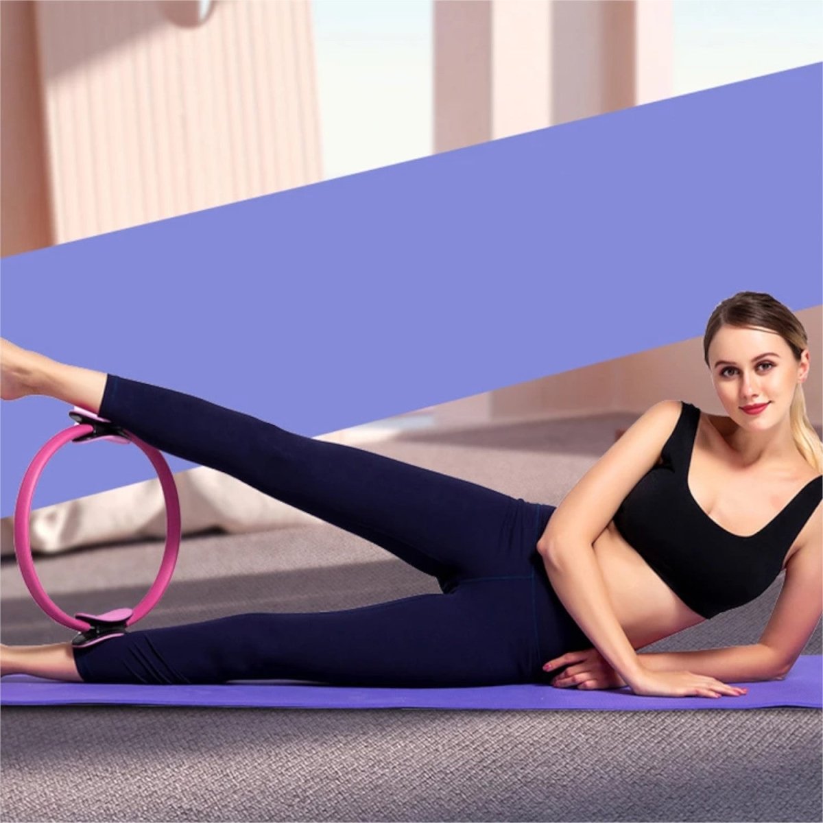 Aro de pilates negro de 40cm para ejercicios de resistencia y tonificación - Sweet Home