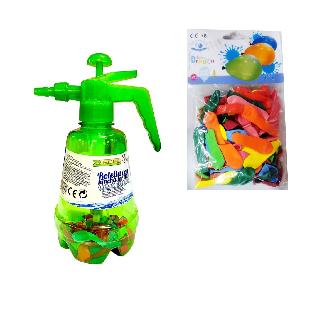 Botella con Hinchador Y 500 Globos - Sweet Home