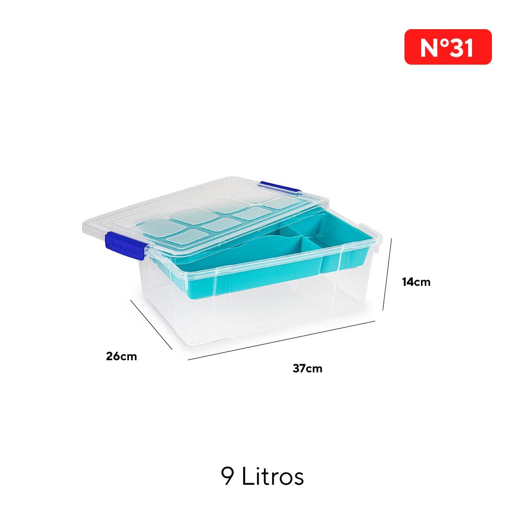Caja Multiusos 9 Litros con bandeja Nº 31 - Sweet Home