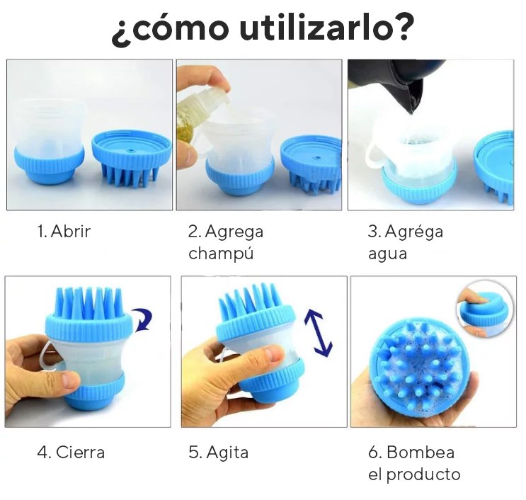 Cepillo de Baño para Perros y Gatos - Sweet Home