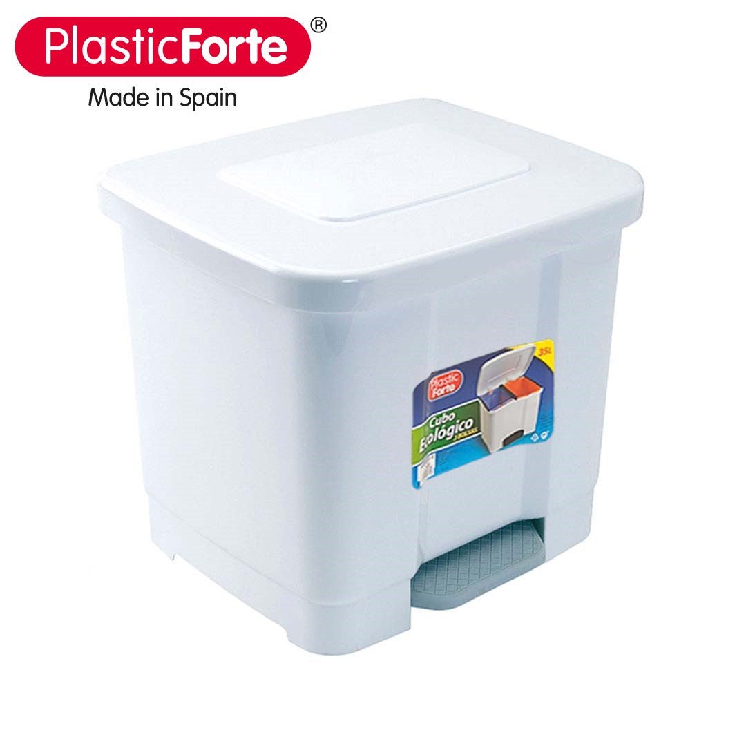Cubo Basura Reciclaje Plástico Pedal 35 Litros - Sweet Home