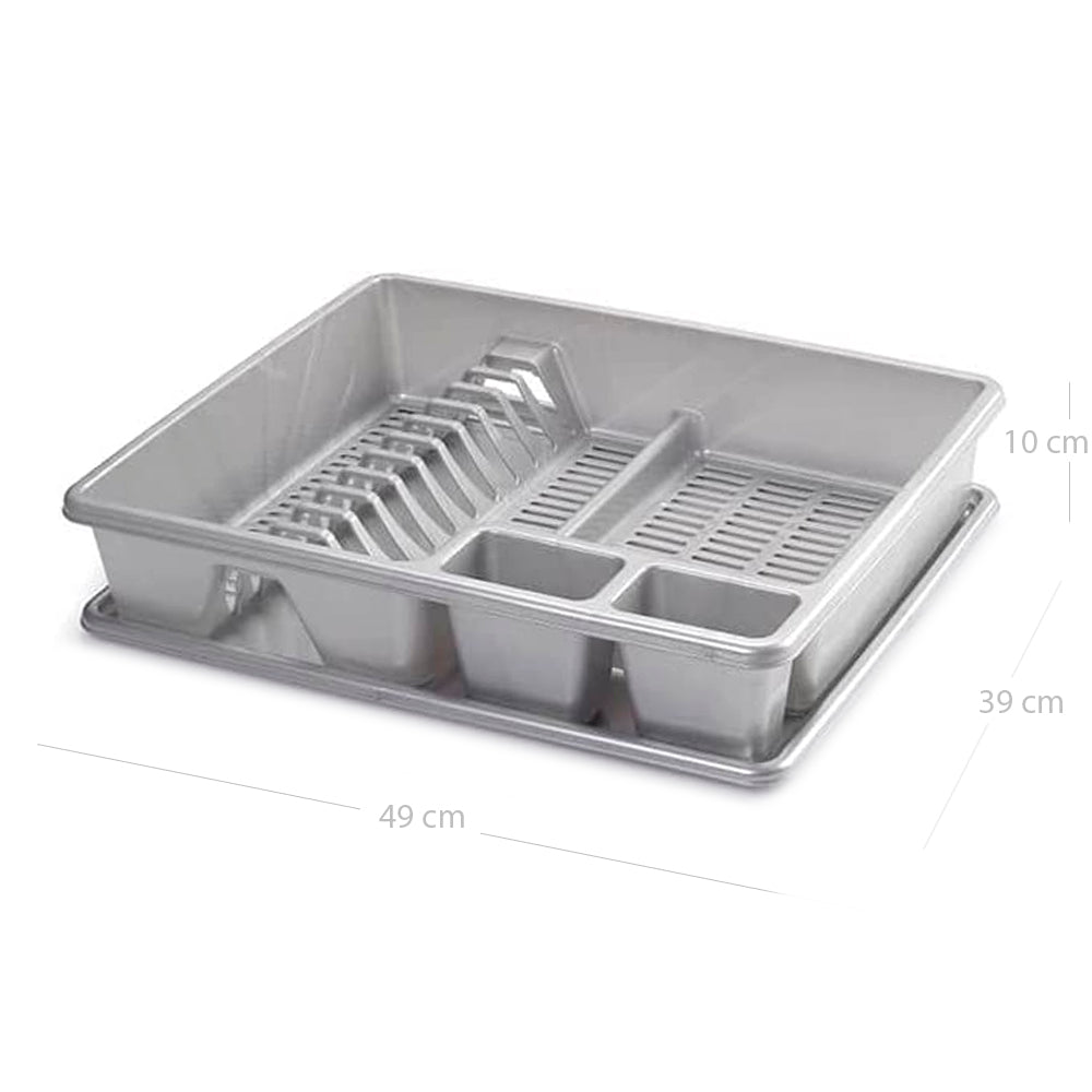 Escurreplatos Rectangular Gris - Sweet Home