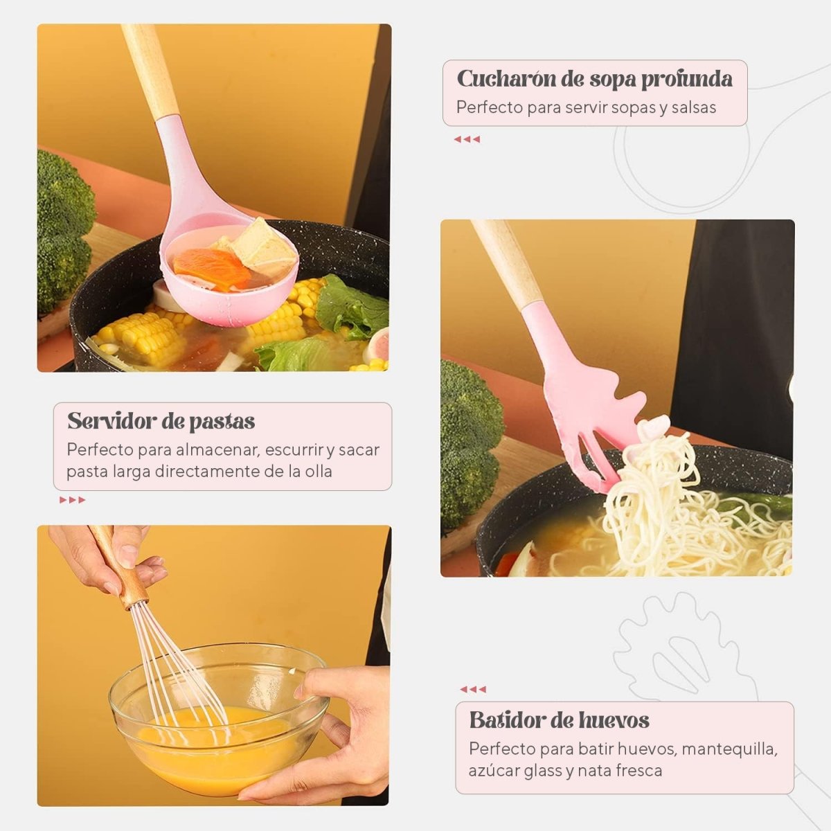 Juego de 12 Utensilios de Cocina - Sweet Home