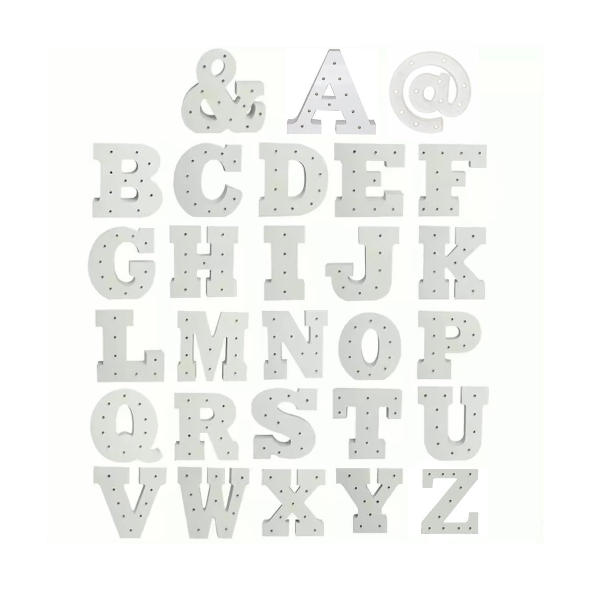 Letra de Madera Blanca con Luces LED - Sweet Home