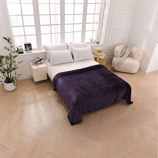 Manta de Franela Suave Morada - Sweet Home