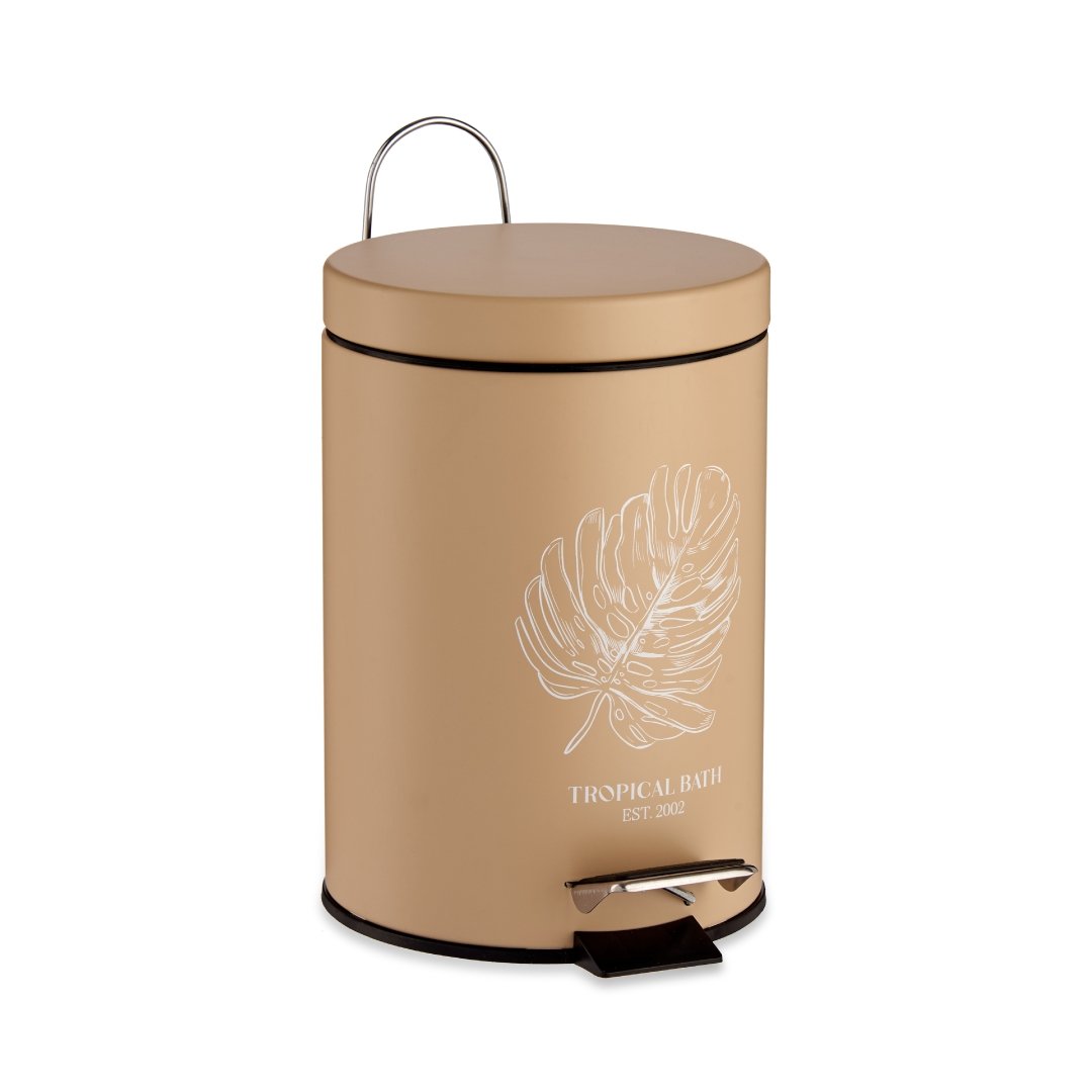 Papelera Pedal Dorada Tropical Bath 3000ml - Sweet Home