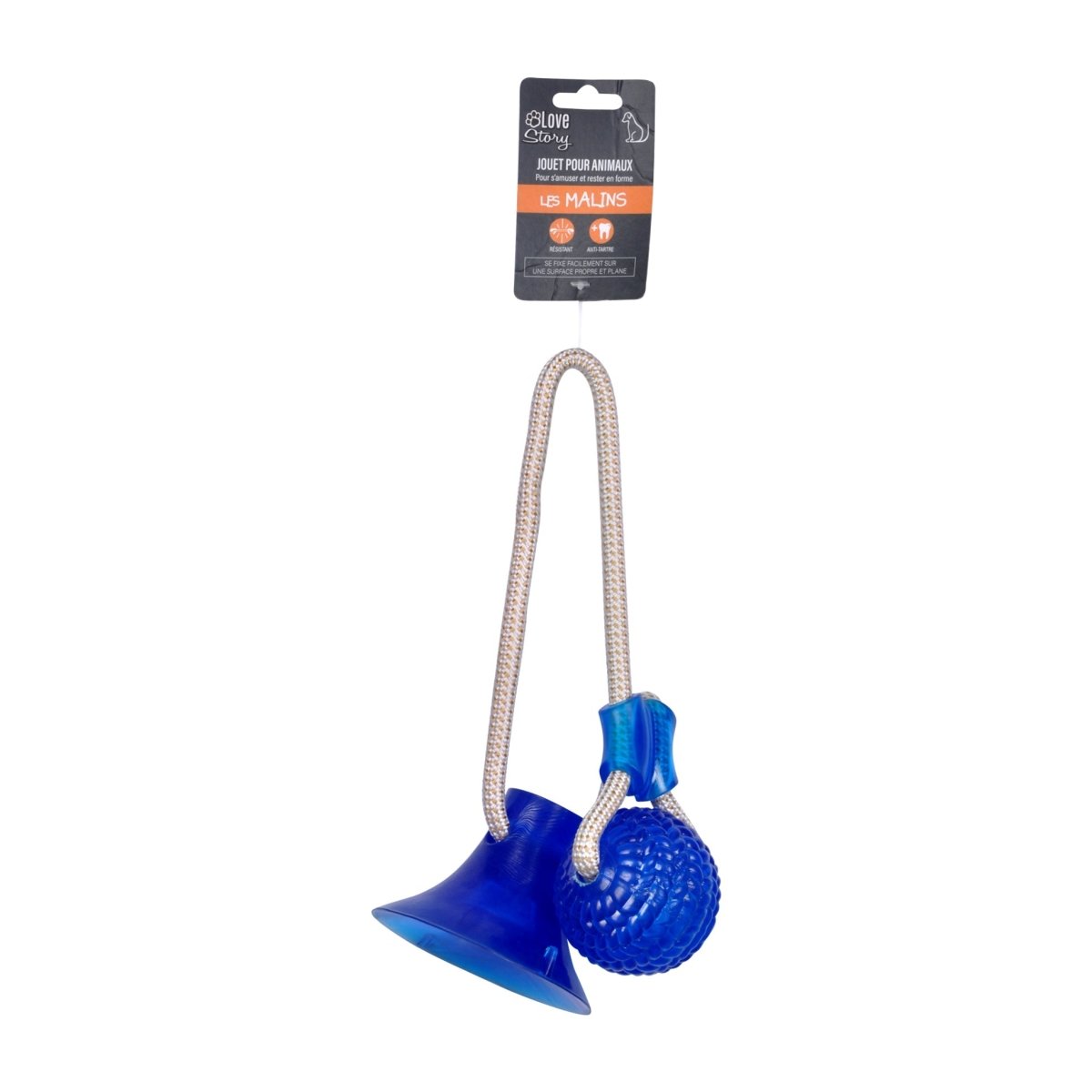 Pelota cuerda con ventosa 46CM Azul - Sweet Home