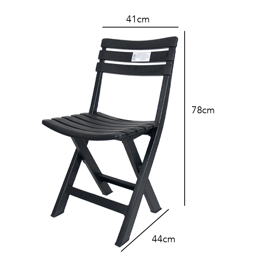 Silla de Resina Plegable Tevere Negra Progarden - Sweet Home