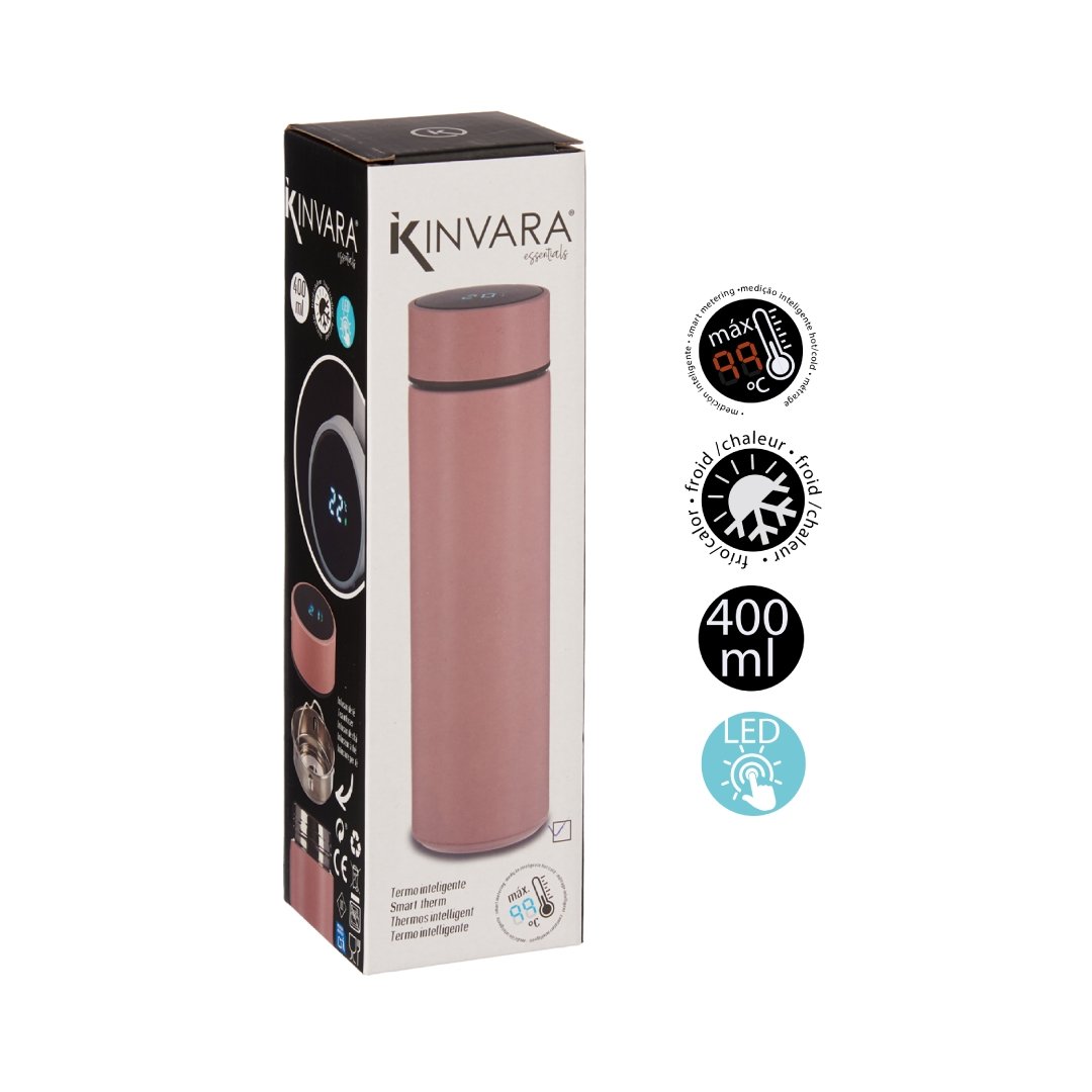 Termo inteligente 400ml Pantalla Led Acero Inox - Sweet Home