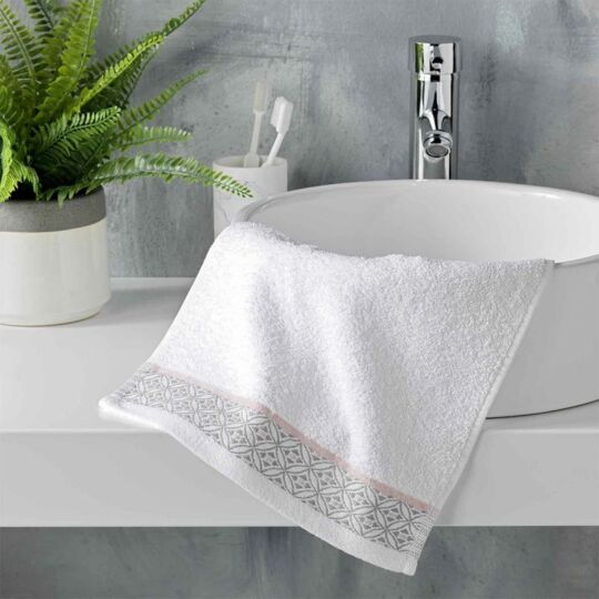 Toalla Invitado 30 x 50 cm Felpa Lisa Jacquard - Sweet Home