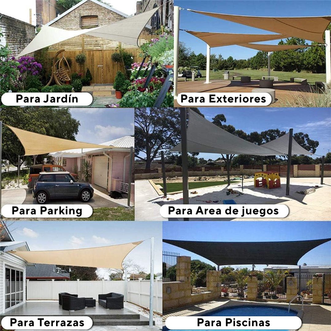Toldo Impermeable para Exteriores Rectangular - Sweet Home
