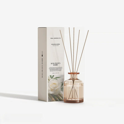 Frasco de ambientador Sweet Home Origins rosa blanca