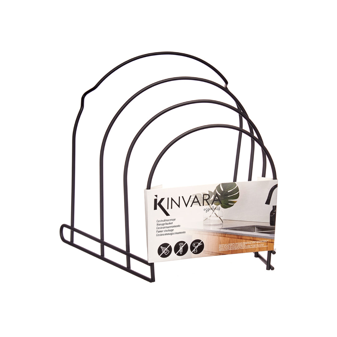 Soporte Apilador para 4 Sartenes | Organizador de Metal para Cocina