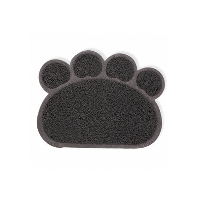 Alfombrilla Huella para Mascotas Gris 30x40 cm alfombra para comederos Gatos - Sweet Home