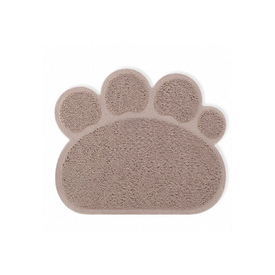 Alfombrilla Huella para Mascotas Gris 30x40 cm alfombra para comederos Gatos - Sweet Home