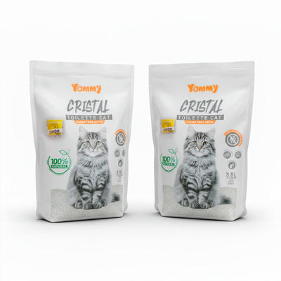 Arena para Gatos de Cristal 3.8L con Fragancia Arena higiénica para gatos arena - Sweet Home