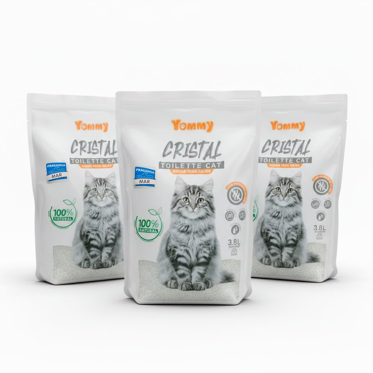 Arena para Gatos de Cristal 3.8L con Fragancia Arena higiénica para gatos arena - Sweet Home